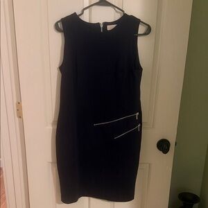 Michael Kors Purple Dress with Zipper Details